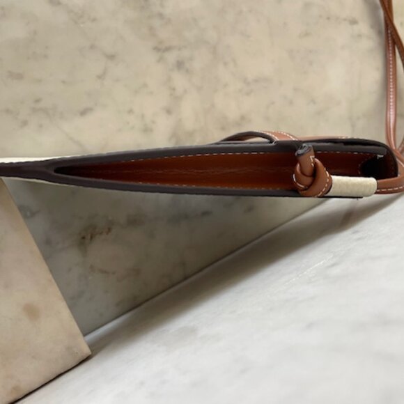 CELINE Phone Pouch with Flap Triomphe Canvas and Lambskin - Picture 10 of 16